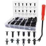 SunplusTrade 240 Pcs Bumper Clips Car Clips Plastic Rivets Fasteners Push Retainer Kit with Most Popular Sizes Auto Push Pin Rivets Set with Fastener Remover - GM Ford Toyota Honda Chrysler